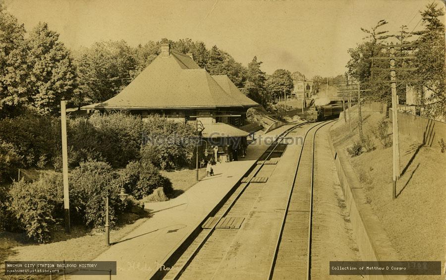 Postcard: Railroad Station, Newton Highlands, Massachusetts
